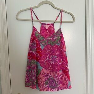 Lilly Pulitzer Printed Floral Silk Tank Top
